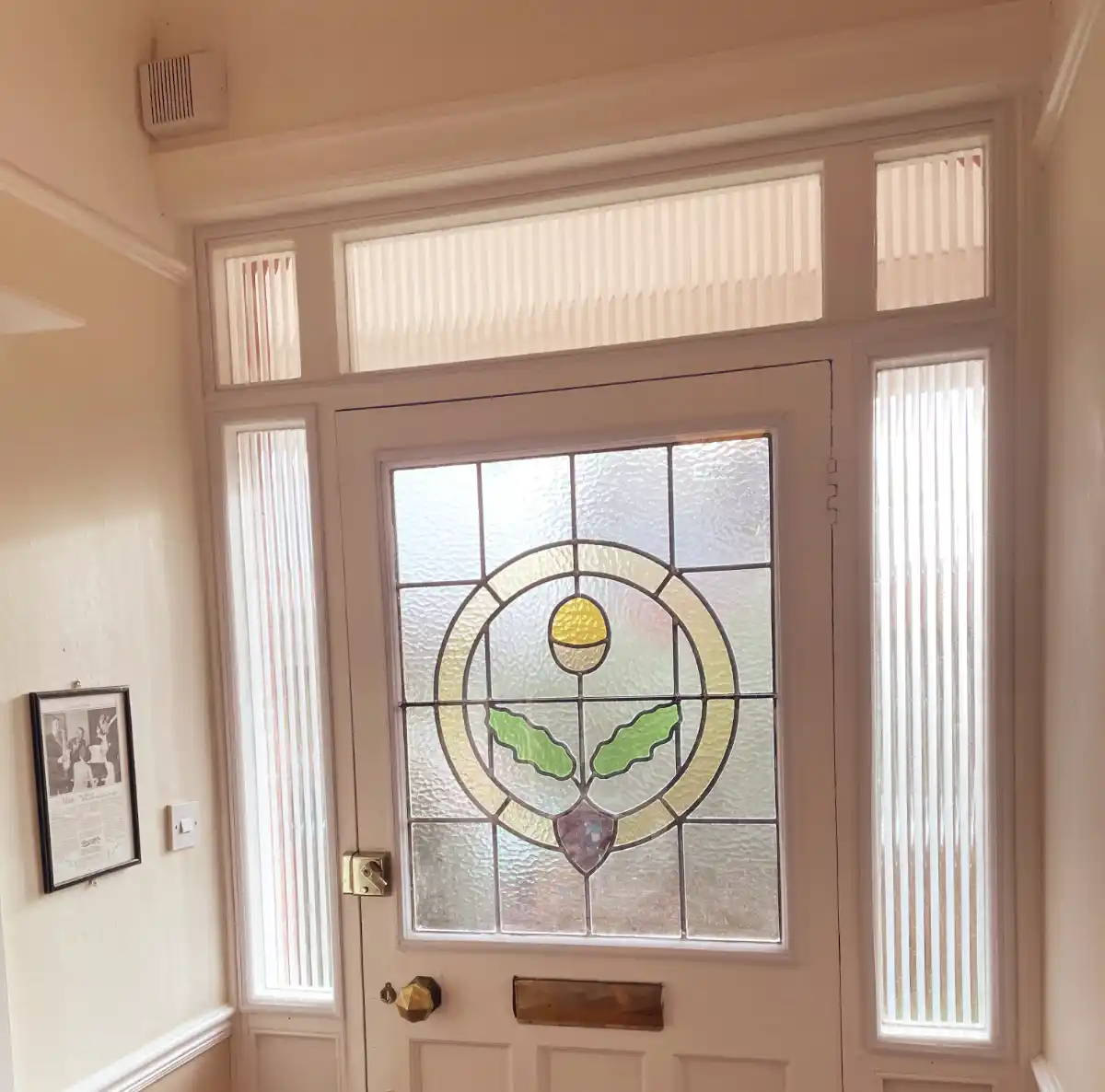 Front door with secondary glazing